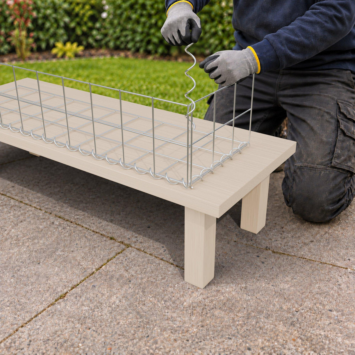 Gabbione 100 cm x 20 cm x 30 cm (L x H x P), maglia 10 cm x 10 cm, spirale