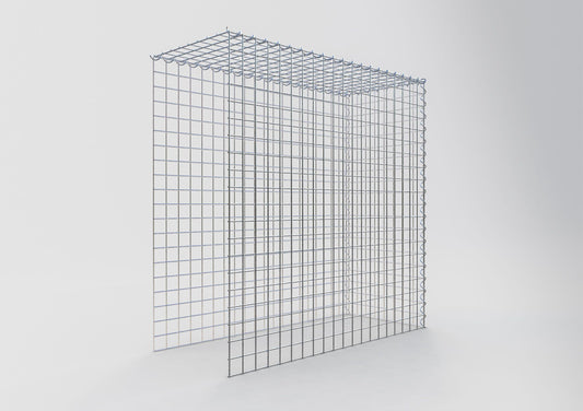 Gabbione aggiuntivo tipo 4 100 cm x 100 cm x 40 cm (L x H x P), dimensione maglia 5 cm x 5 cm, a spirale