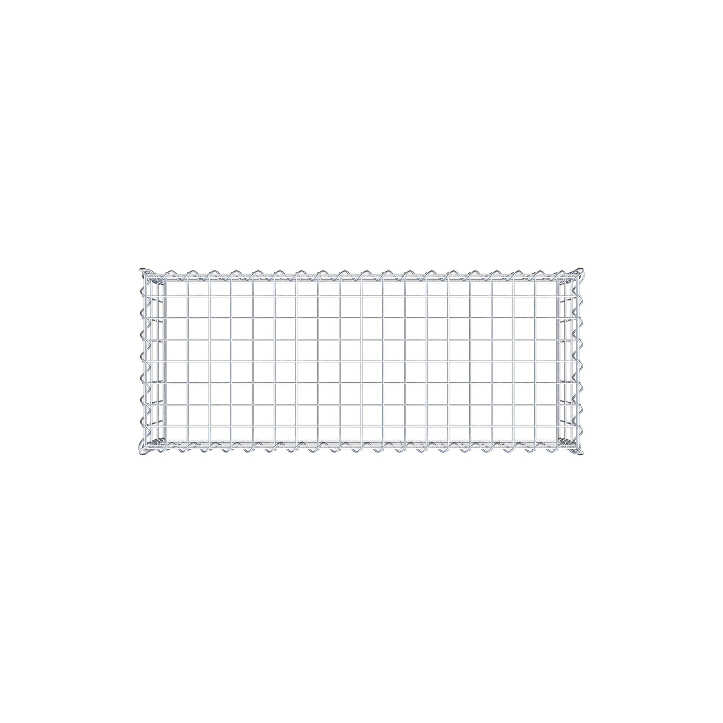 Aangegroeide schanskorf type 3 100 cm x 30 cm x 40 cm (L x H x D), maaswijdte 5 cm x 10 cm, spiraal