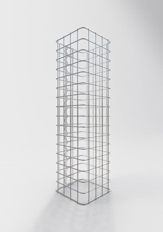 Gabionpelare, kvadrat 22 cm x 22 cm, 80 cm hög, MW 5 cm x 5 cm