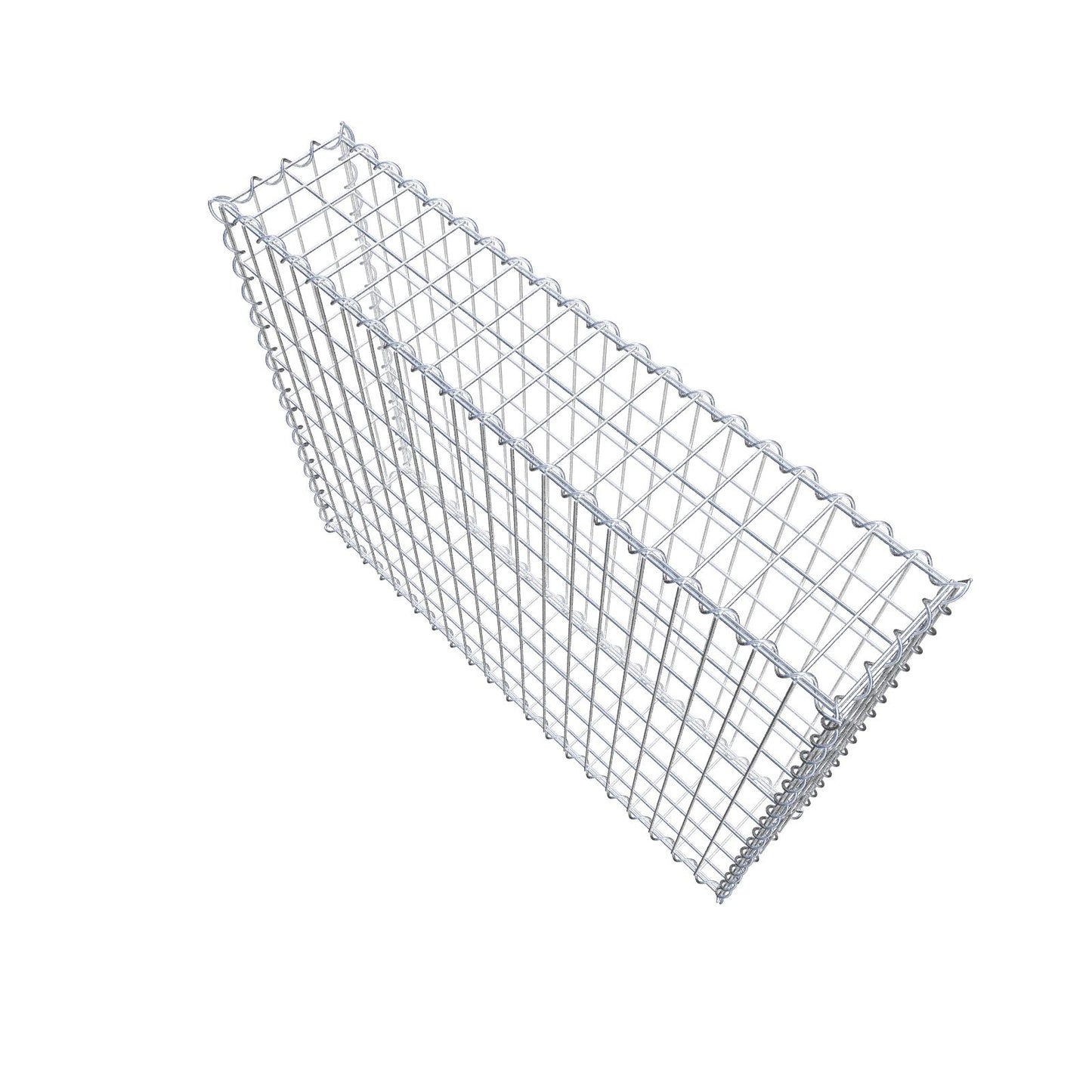 Schanskorf 100 cm x 80 cm x 20 cm (L x H x D), maaswijdte 5 cm x 10 cm, spiraalvormig