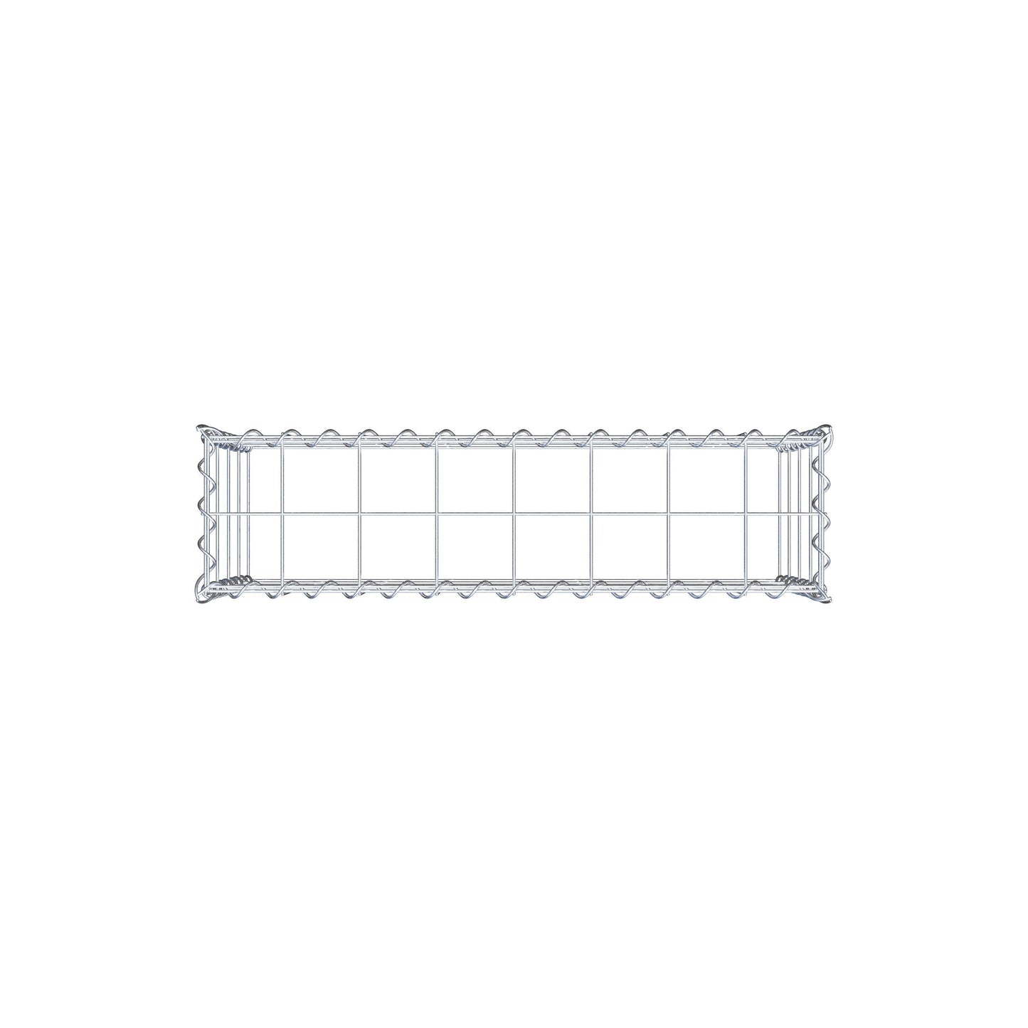 Opvokset gabion type 3 80 cm x 40 cm x 20 cm (L x H x D), maskestørrelse 10 cm x 10 cm, spiral