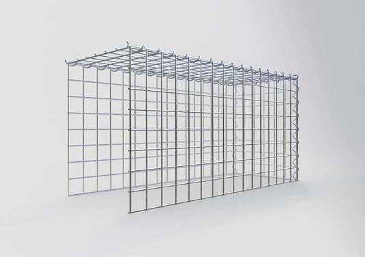 Gabião tipo 4 80 cm x 40 cm x 30 cm (C x A x P), malhagem 5 cm x 5 cm, espiral