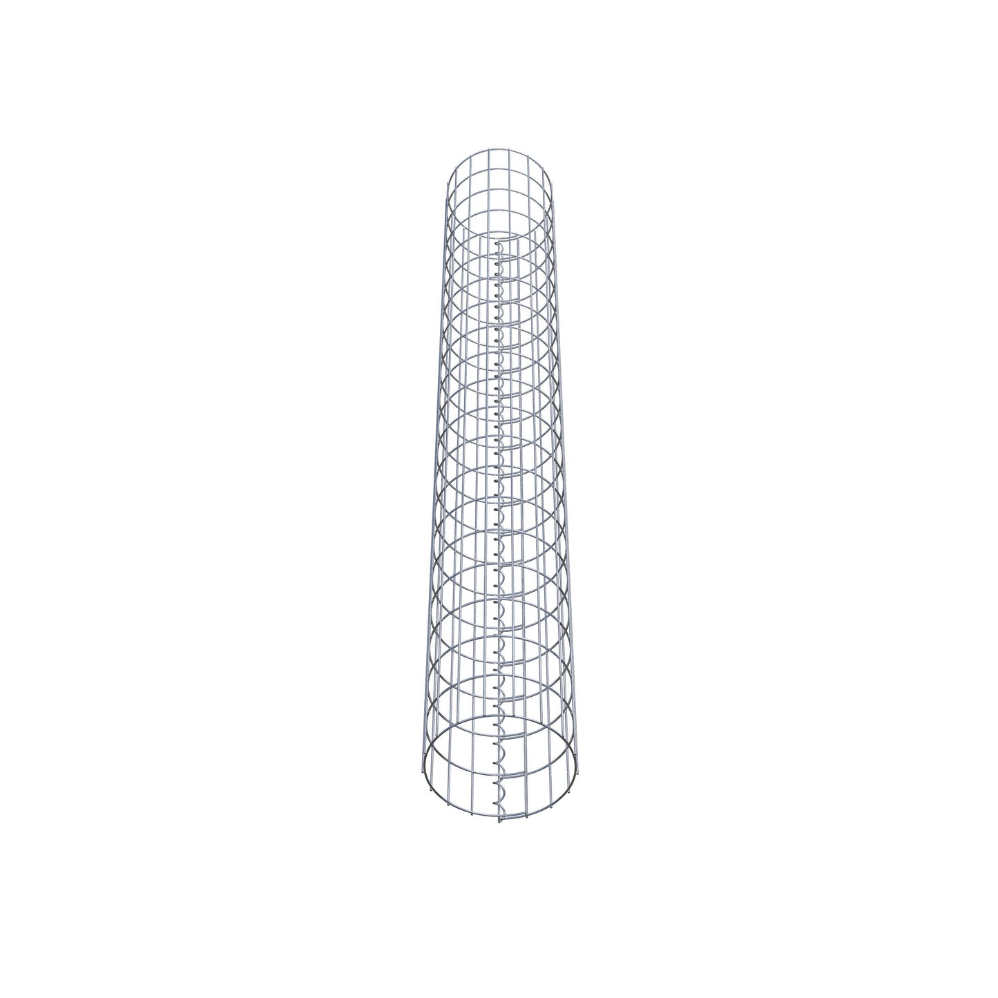 Gabionensäule rund feuerverzinkt, 27 cm Durchmesser, 200 cm Höhe, MW 5 cm x 10 cm