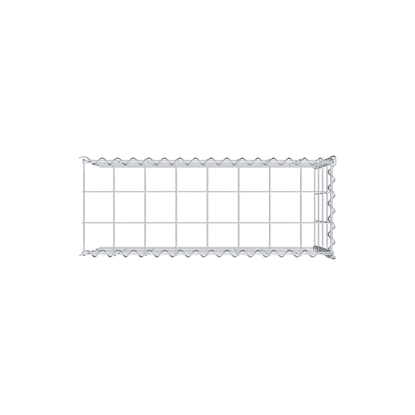 Gabião tipo 4 80 cm x 40 cm x 30 cm (C x A x P), malhagem 10 cm x 10 cm, espiral