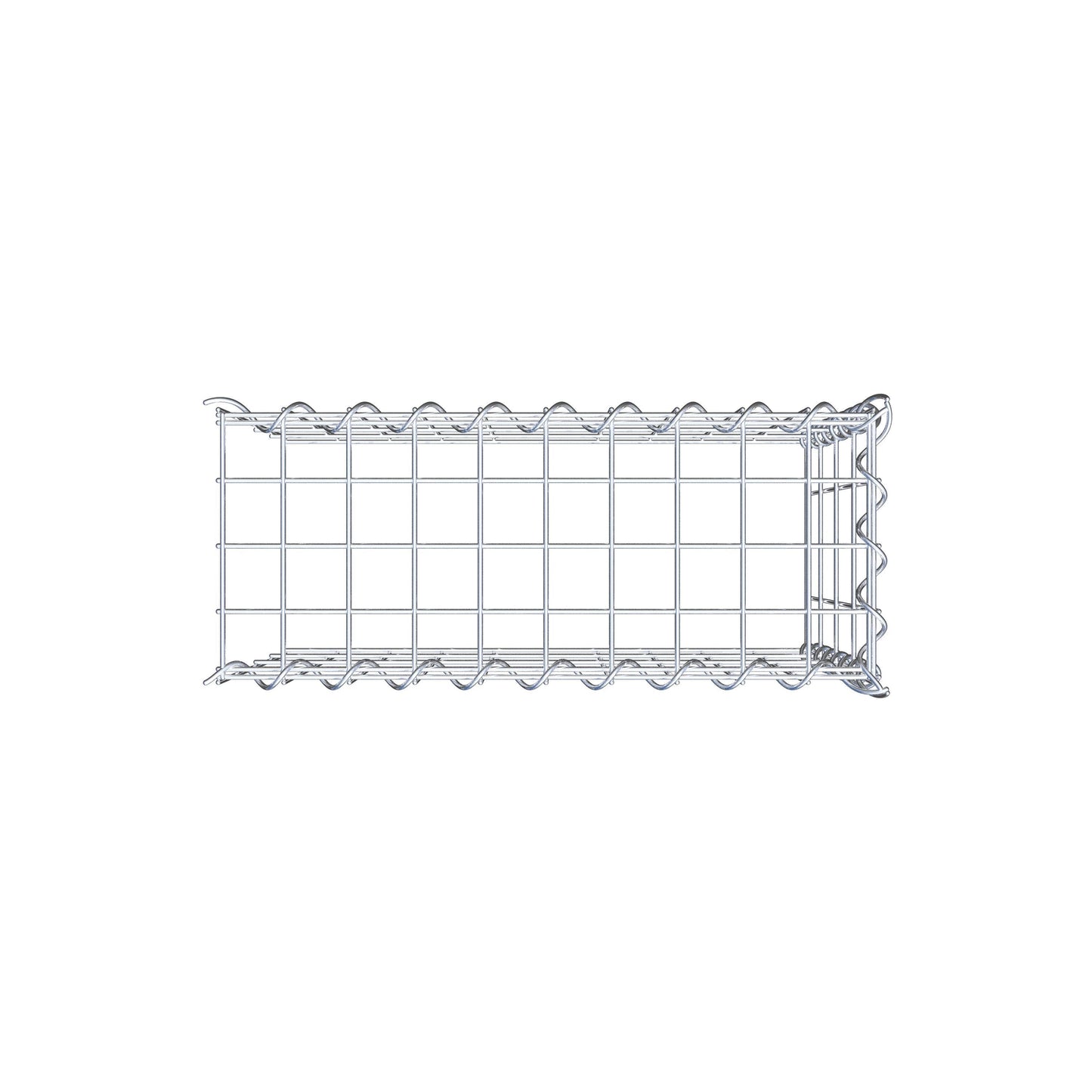 Gabion rapporté type 4 50 cm x 40 cm x 20 cm (L x H x P), mailles 5 cm x 10 cm, spirale