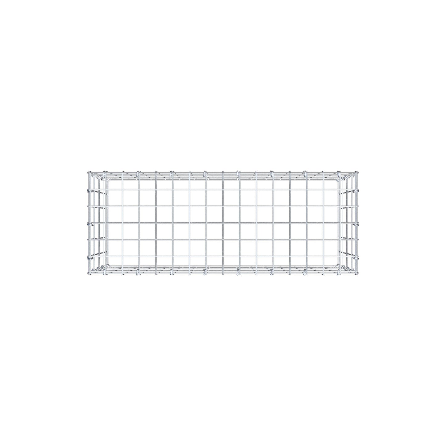 Monteret gabion type 3 80 cm x 40 cm x 30 cm (L x H x D), maskestørrelse 5 cm x 10 cm, C-ring