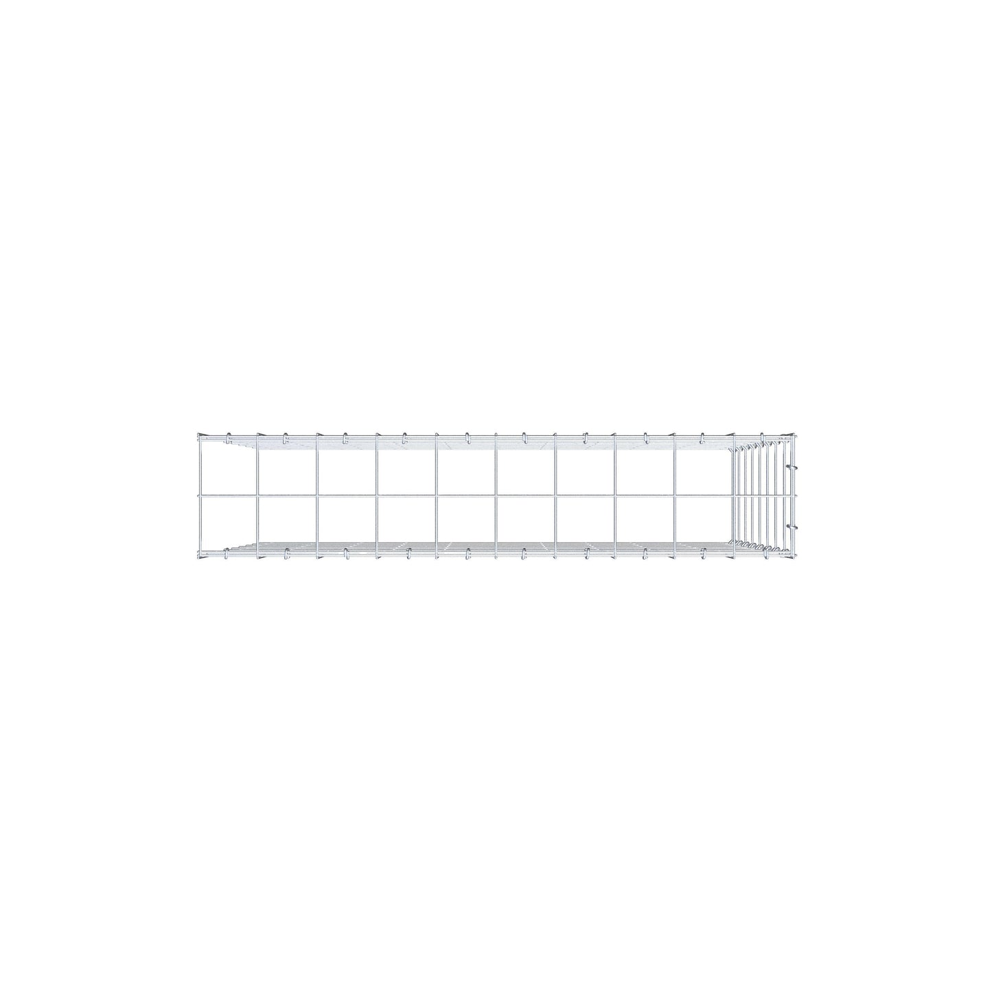 Gabbione aggiuntivo tipo 4 100 cm x 80 cm x 20 cm (L x H x P), maglia 10 cm x 10 cm, anello a C