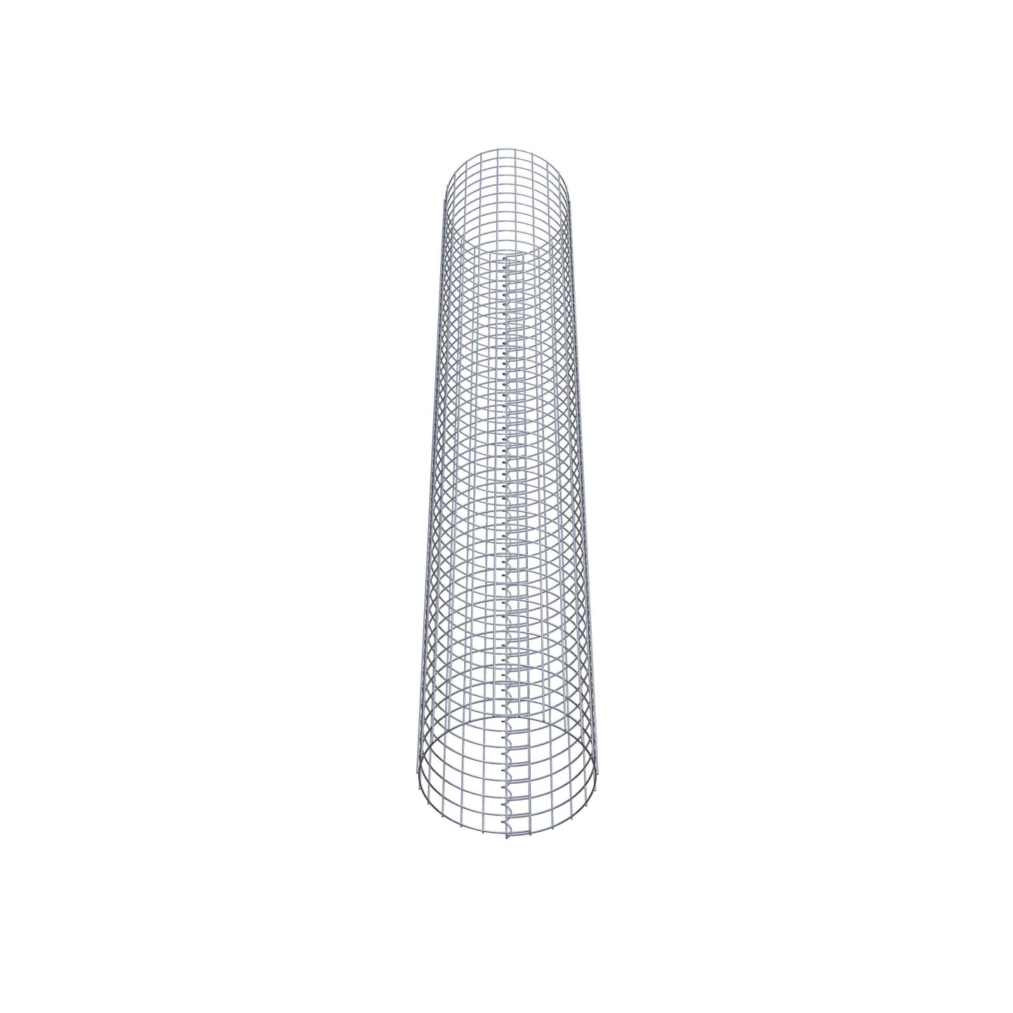 Gabion column around 37 cm diameter, 230 cm height, mesh size 5 cm x 5 cm