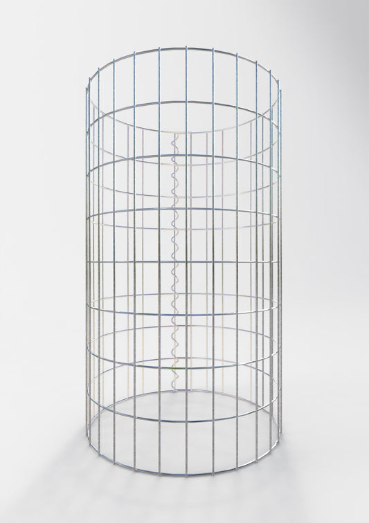 Coluna de gabião redonda 47 cm de diâmetro, 80 cm de altura, malhagem 5 cm x 10 cm