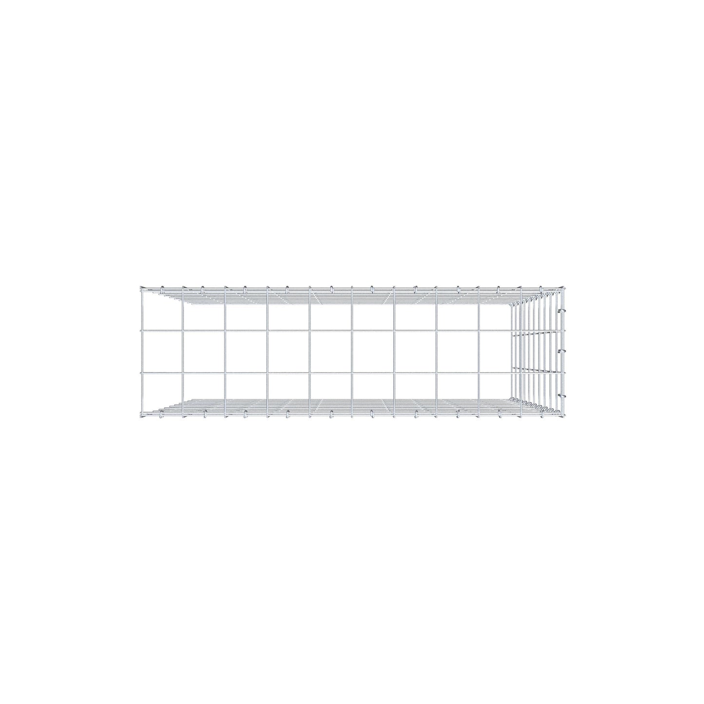 Gabião Tipo 4 100 cm x 100 cm x 30 cm (C x A x P), malhagem 10 cm x 10 cm, anel C