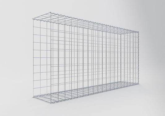 Opvokset gabion type 2 200 cm x 100 cm x 40 cm (L x H x D), maskestørrelse 10 cm x 10 cm, spiral
