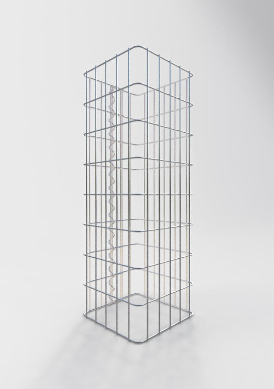Coluna de gabião quadrada 27 cm x 27 cm, 80 cm de altura, PM 5 cm x 10 cm