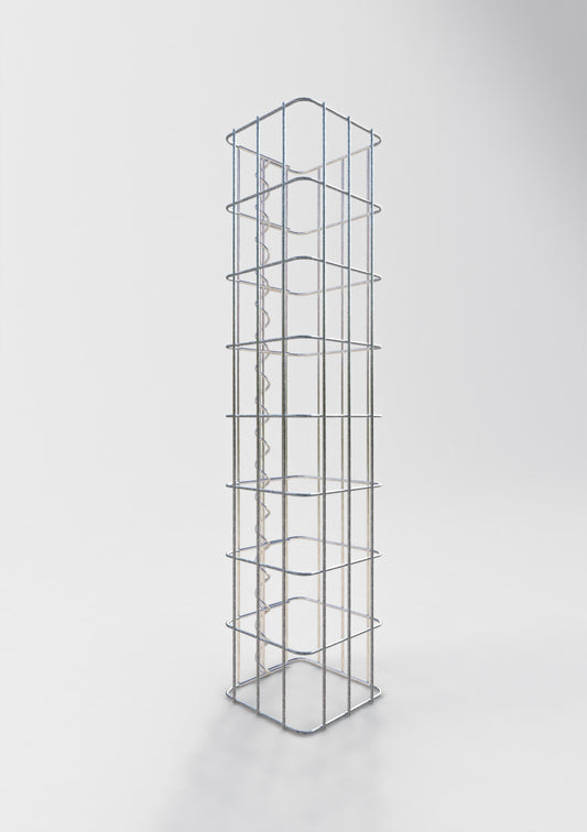 Gabionensäule eckig 17 cm x 17 cm, 80 cm Höhe, MW 5 cm x 10 cm