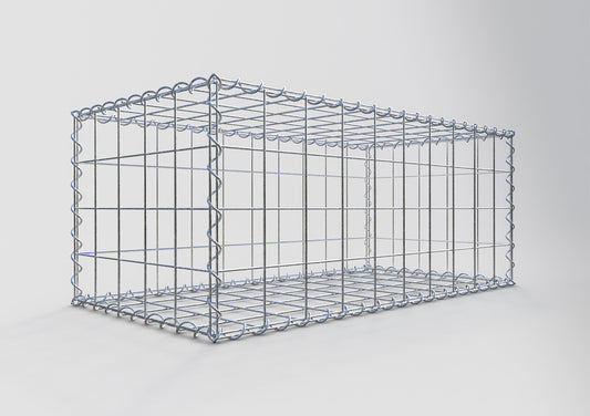 Gabião 100 cm x 40 cm x 50 cm (C x A x P), malhagem 10 cm x 10 cm, espiral