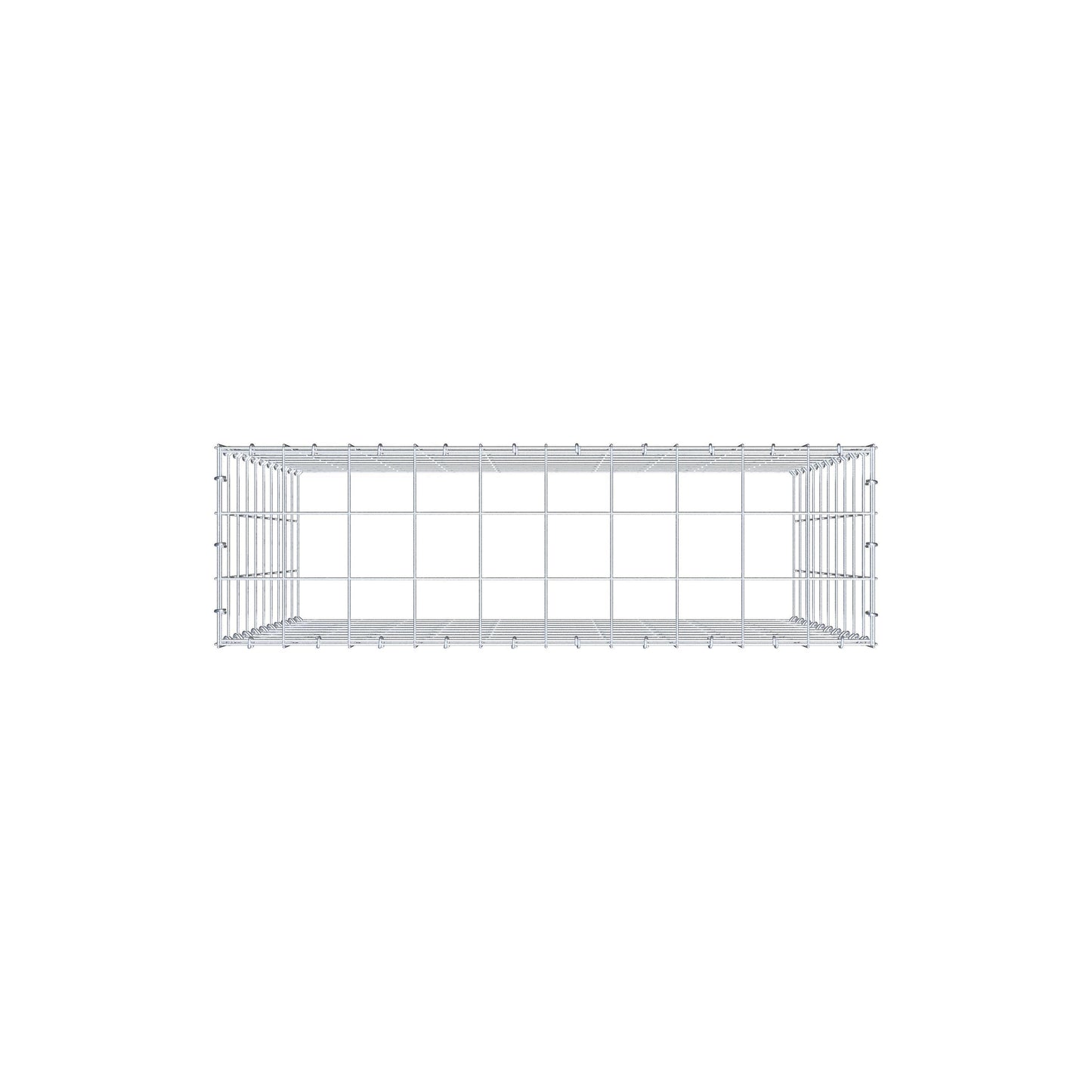 Gabião Tipo 3 100 cm x 100 cm x 30 cm (C x A x P), malhagem 10 cm x 10 cm, anel C