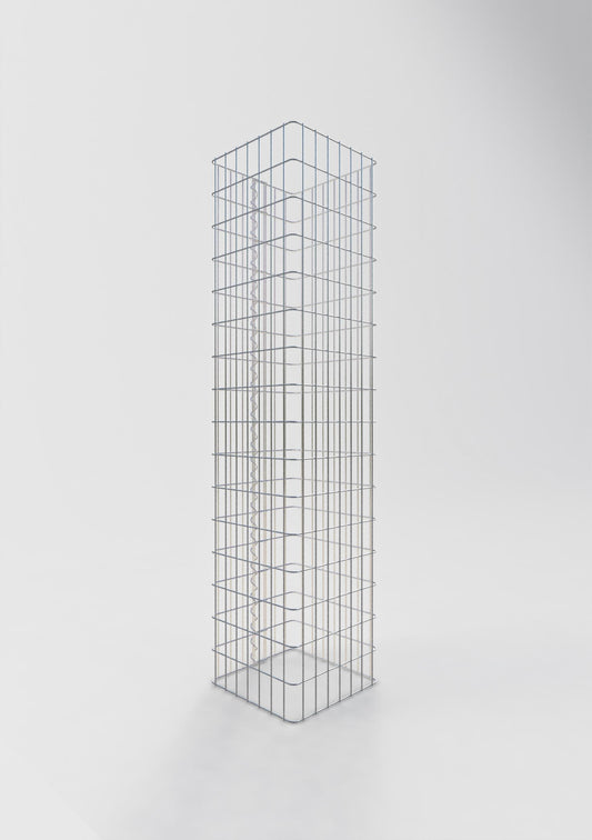 Gabionensäule eckig 37 cm x 37 cm, 160 cm Höhe, MW 5 cm x 10 cm
