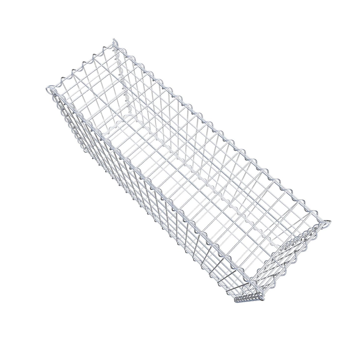 Gabião 100 cm x 50 cm x 30 cm (C x A x P), malhagem 5 cm x 10 cm, espiral