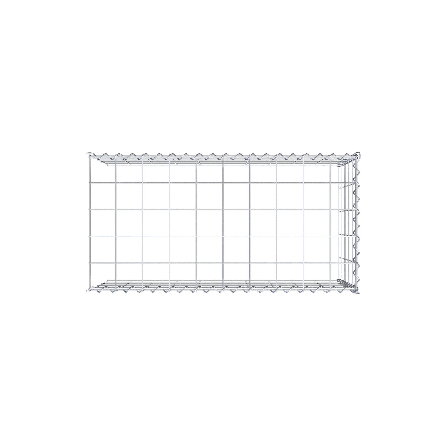 Gabbione aggiuntivo tipo 4 100 cm x 50 cm x 50 cm (L x H x P), dimensione maglia 10 cm x 10 cm, a spirale