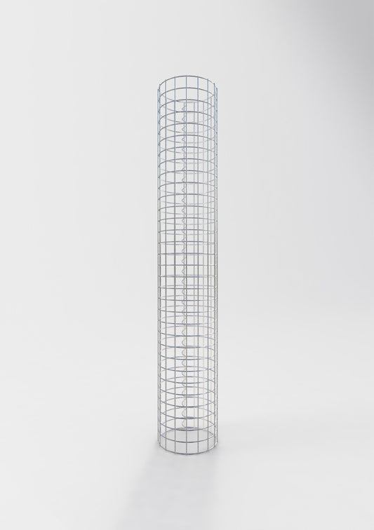Schanskorfzuil rond 27 cm diameter, 160 cm hoogte, maaswijdte 5 cm x 5 cm