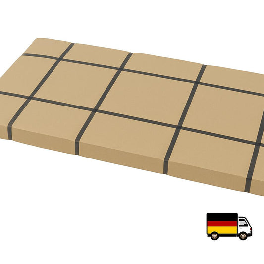 Letto rialzato rettangolare 130 cm x 60 cm x 60 cm (L x H x P), dimensione della rete 5 x 10 cm, spessore delle pareti 10 cm