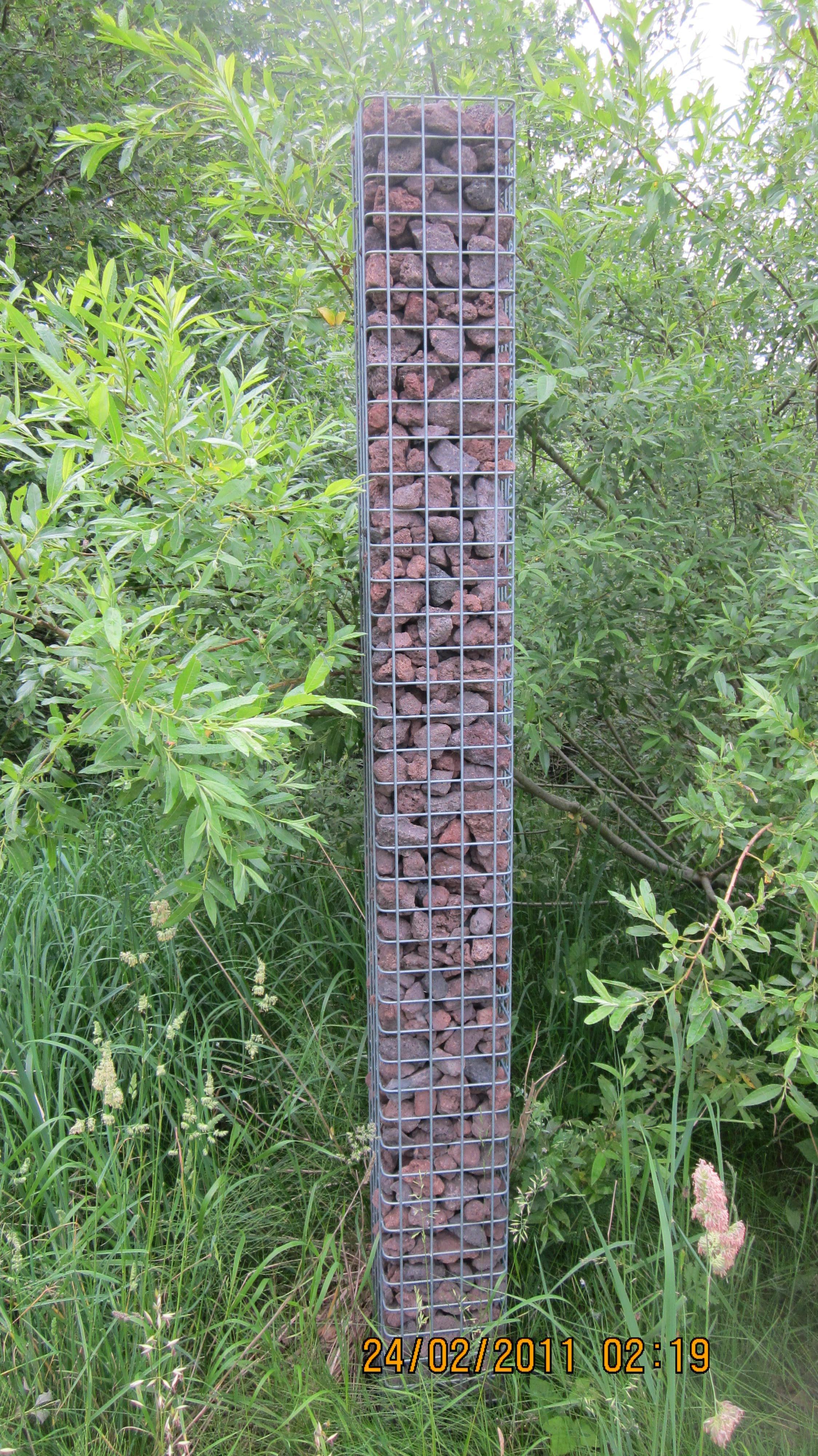 Colonne de gabion 27 x 27 cm MW 5 x 5 cm carré