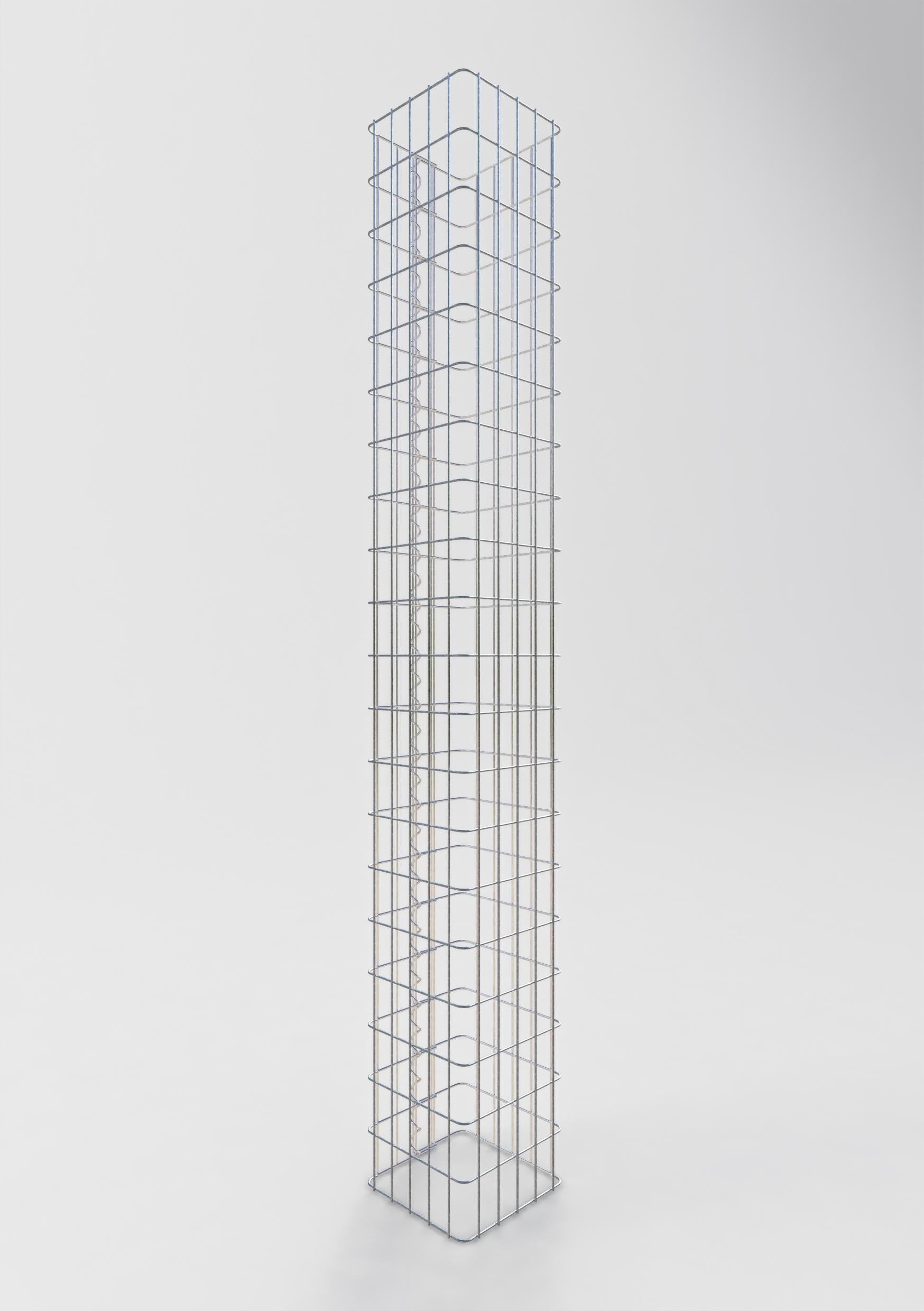Gabionensäule eckig 27 cm x 27 cm, 200 cm Höhe, MW 5 cm x 10 cm
