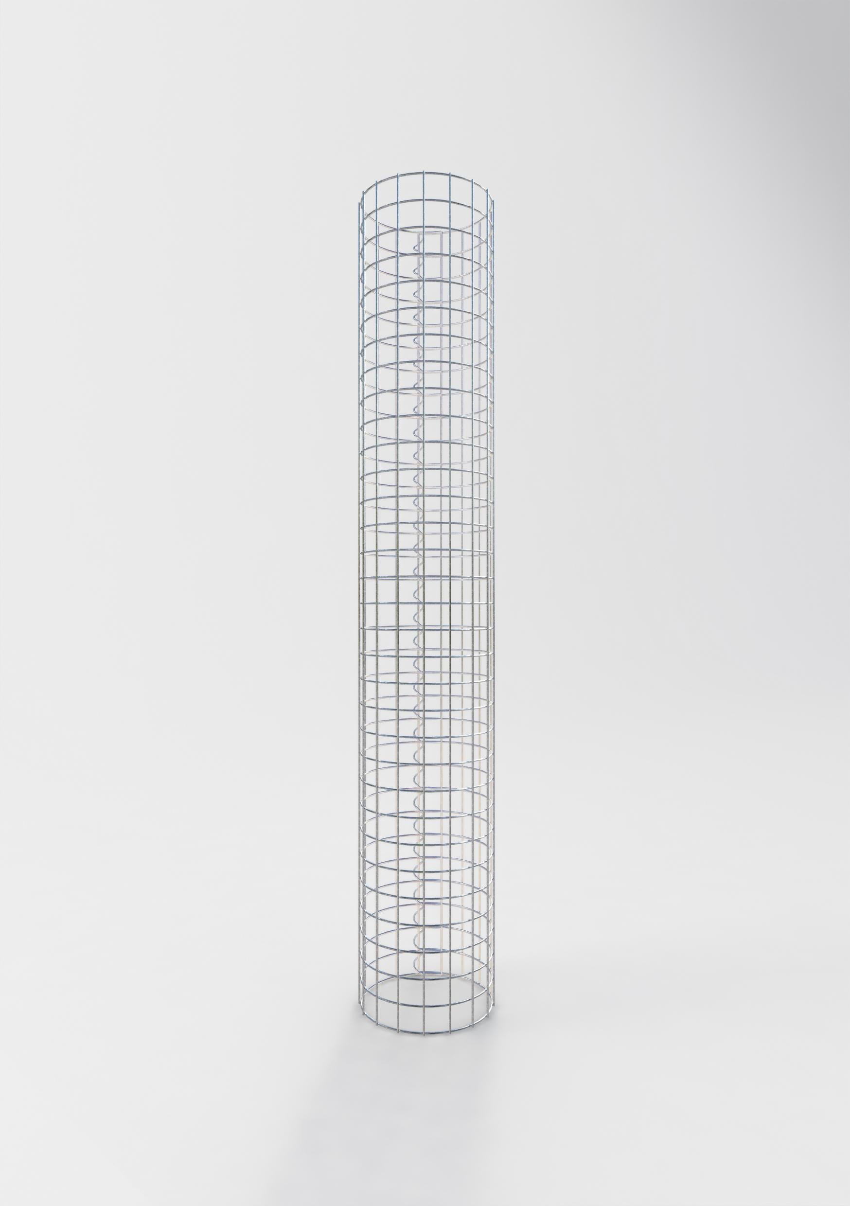 Colonne de gabion ronde 27 cm de diamètre, 160 cm de hauteur, maille 5 cm x 5 cm