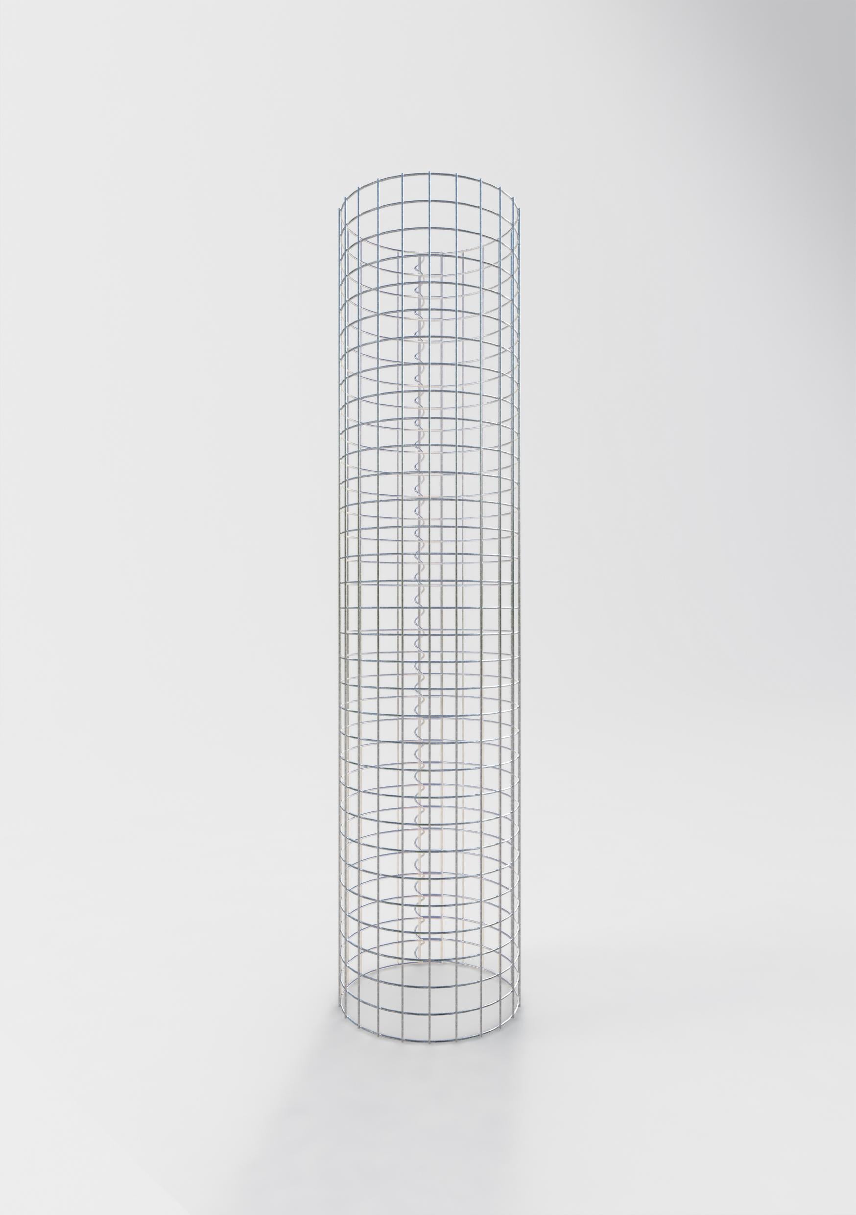 Columna de gaviones redonda 37 cm de diámetro, 160 cm de altura, malla 5 cm x 5 cm