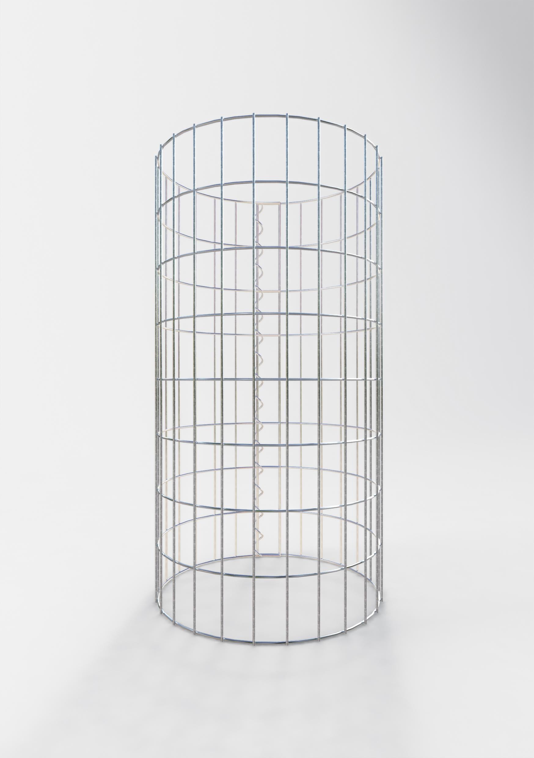 Coluna de gabião redonda 42 cm de diâmetro, 80 cm de altura, malhagem 5 cm x 10 cm