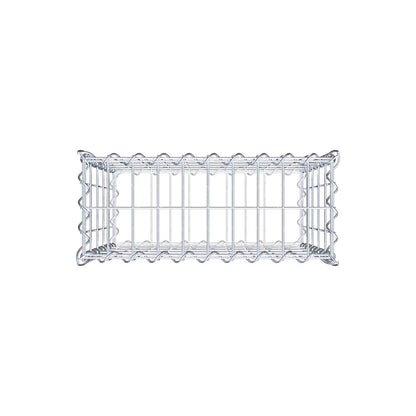 Gabião 50 cm x 50 cm x 20 cm (C x A x P), malhagem 5 cm x 10 cm, espiral