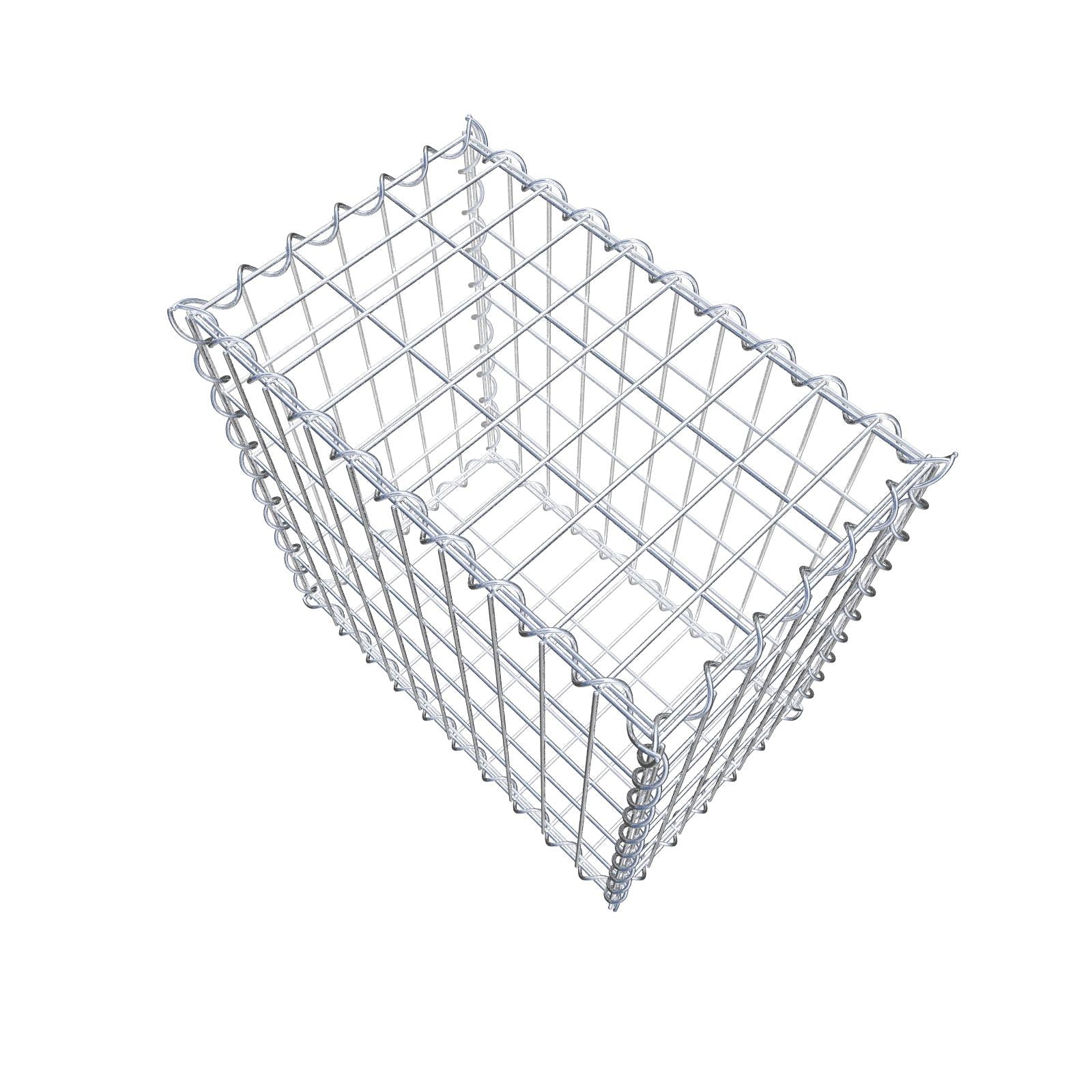 Schanskorf 50 cm x 50 cm x 30 cm (L x H x D), maaswijdte 5 cm x 10 cm, spiraal