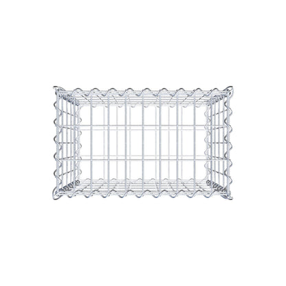 Gabion 50 cm x 50 cm x 30 cm (L x H x D), maskestørrelse 5 cm x 10 cm, spiral