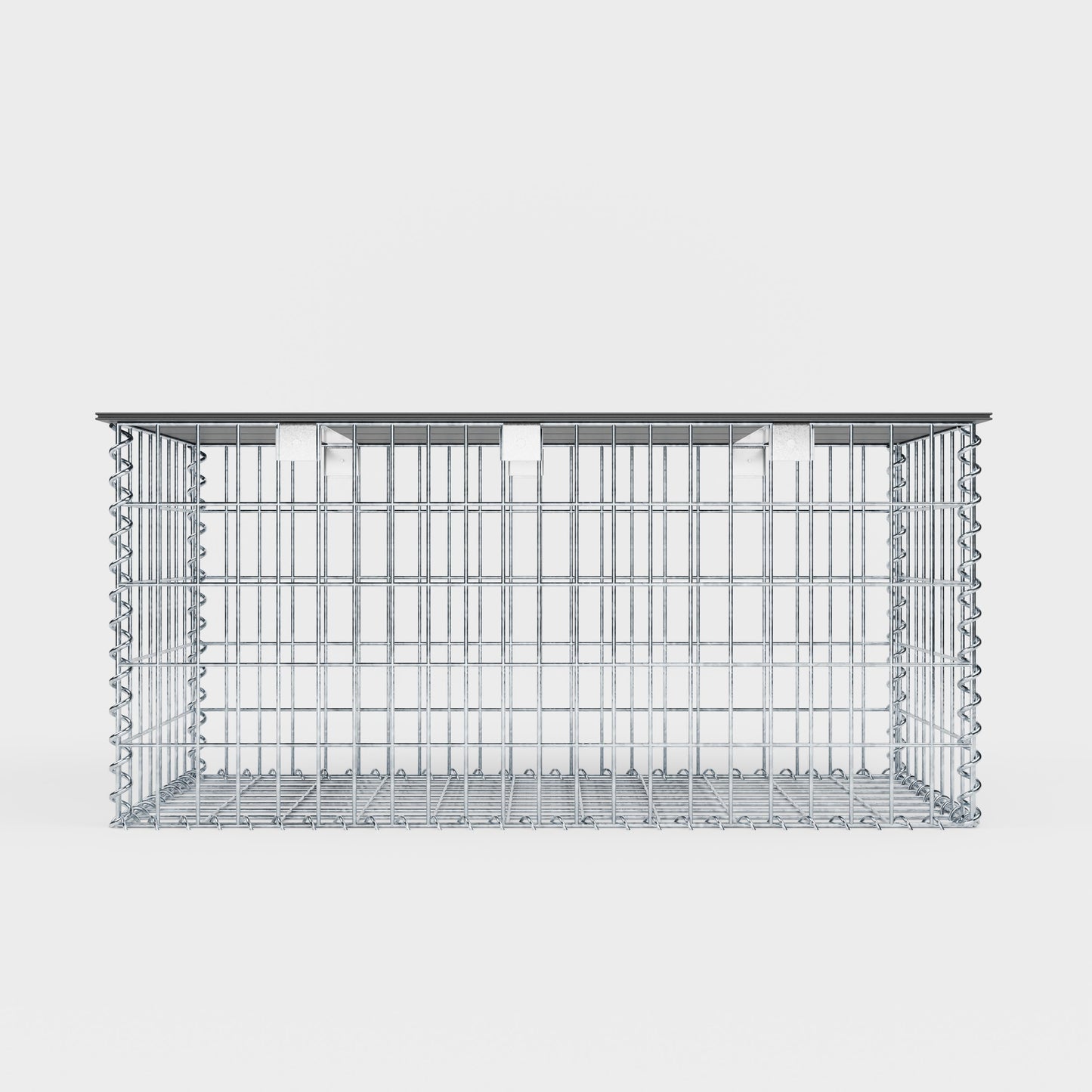 Panchina da giardino a spirale in gabbione 105 x 50 x 50 cm - MW 5 x 10 cm, con piano riciclato in antracite
