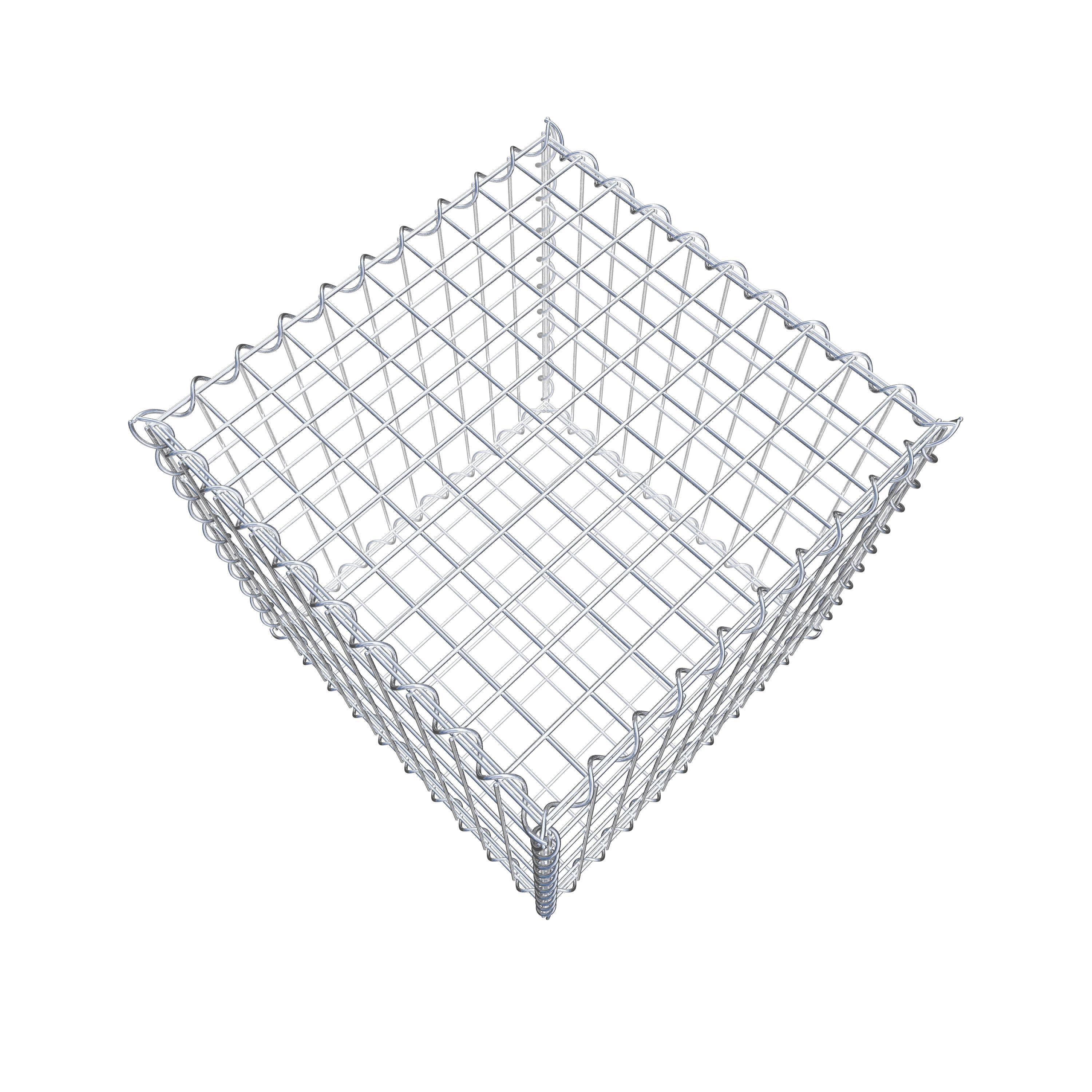 Schanskorf 50 cm x 50 cm x 50 cm (L x H x D), maaswijdte 5 cm x 10 cm, spiraal