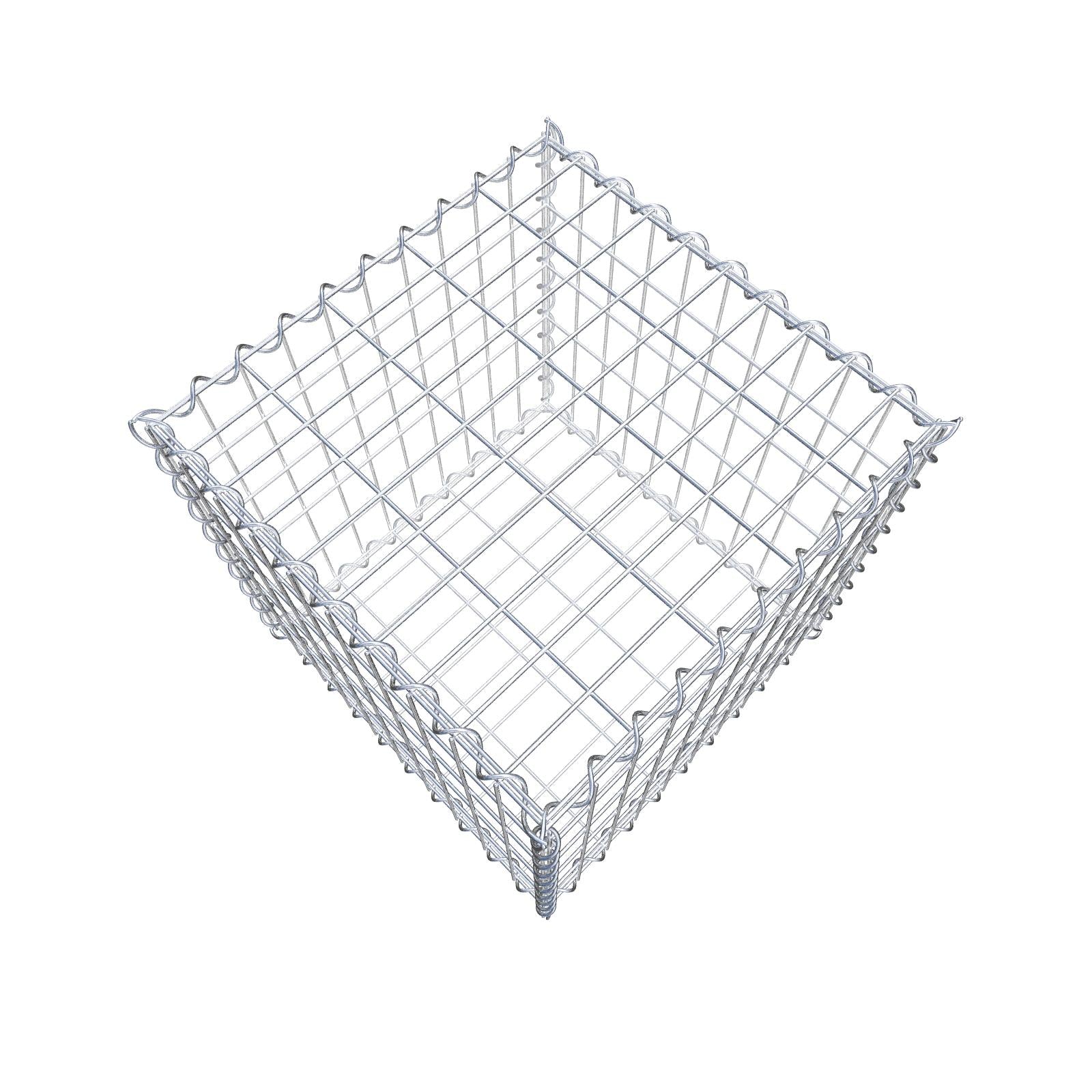 Gabbione 50 cm x 50 cm x 50 cm (L x H x P), maglia 5 cm x 10 cm, spirale