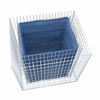 Lecho elevado rectangular 100 cm x 100 cm x 80 cm (largo x alto x fondo), malla 5 x 10 cm, espesor de pared 10 cm