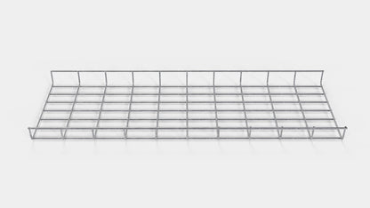 Comprimento do duto de cabos 29 cm, profundidade 5 cm, tamanho da malha 5 x 10 cm