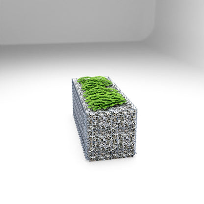 Lecho elevado rectangular 100 cm x 40 cm x 40 cm (largo x alto x fondo), malla 5 x 5 cm, espesor de pared 10 cm