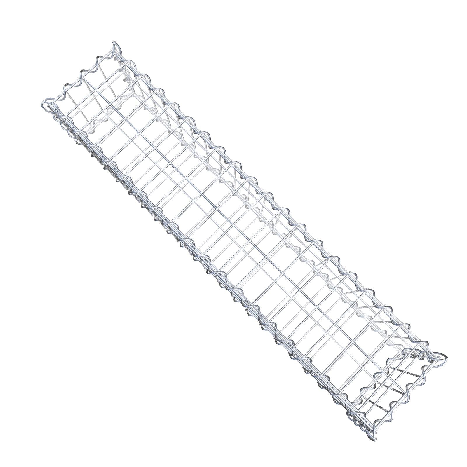 Gabião 100 cm x 20 cm x 20 cm (C x A x P), malhagem 5 cm x 10 cm, espiral