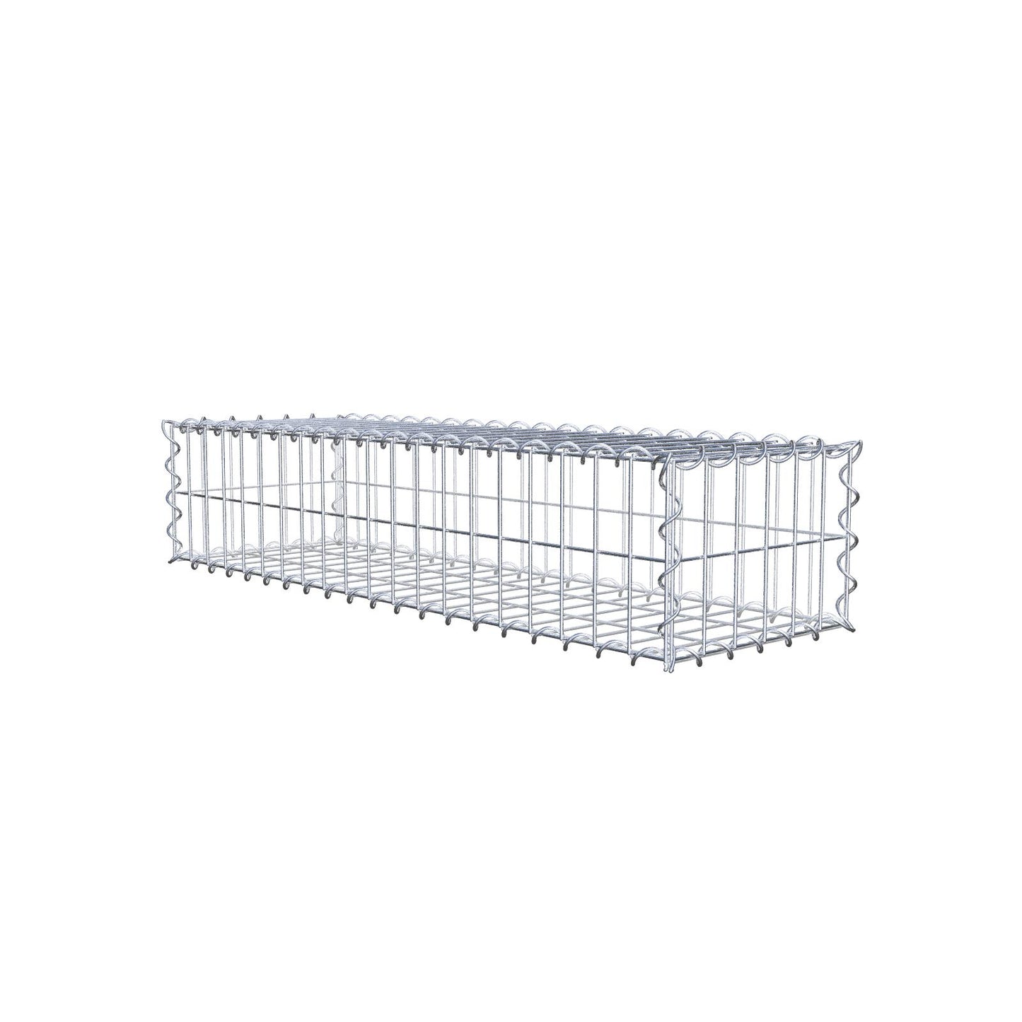 Gabione 100 cm x 20 cm x 30 cm (L x H x T), Maschenweite 5 cm x 10 cm, Spirale