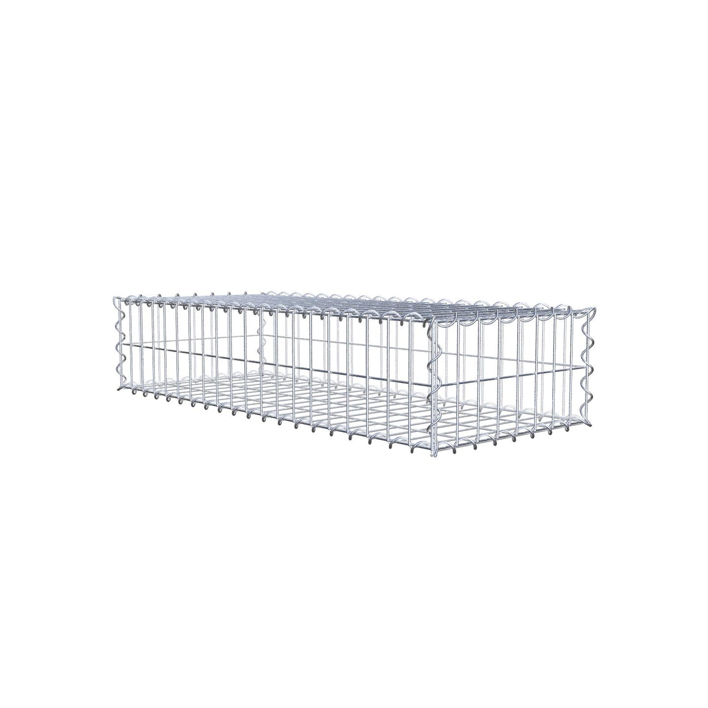 Gabbione 100 cm x 20 cm x 40 cm (L x H x P), maglia 5 cm x 10 cm, spirale