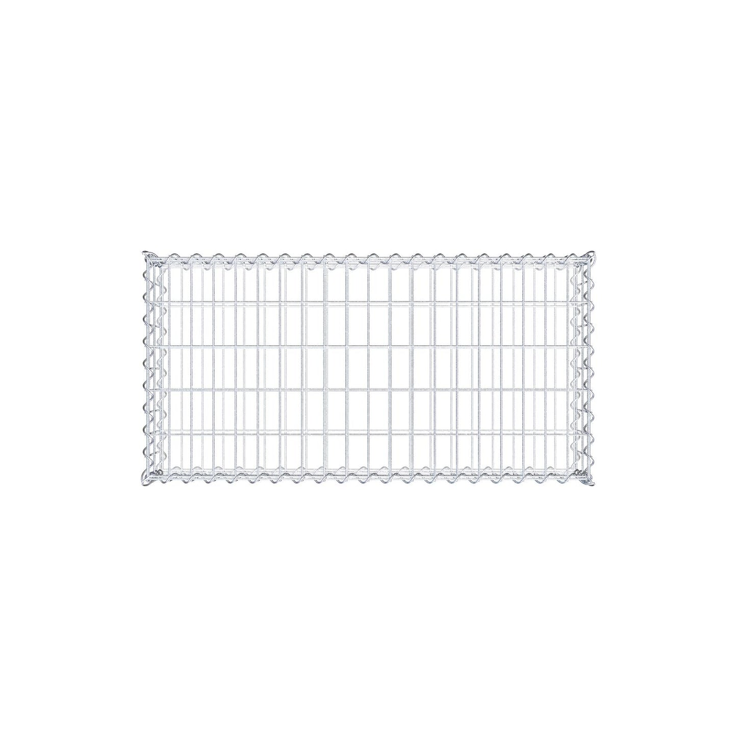 Gabbione 100 cm x 20 cm x 50 cm (L x H x P), maglia 5 cm x 10 cm, spirale