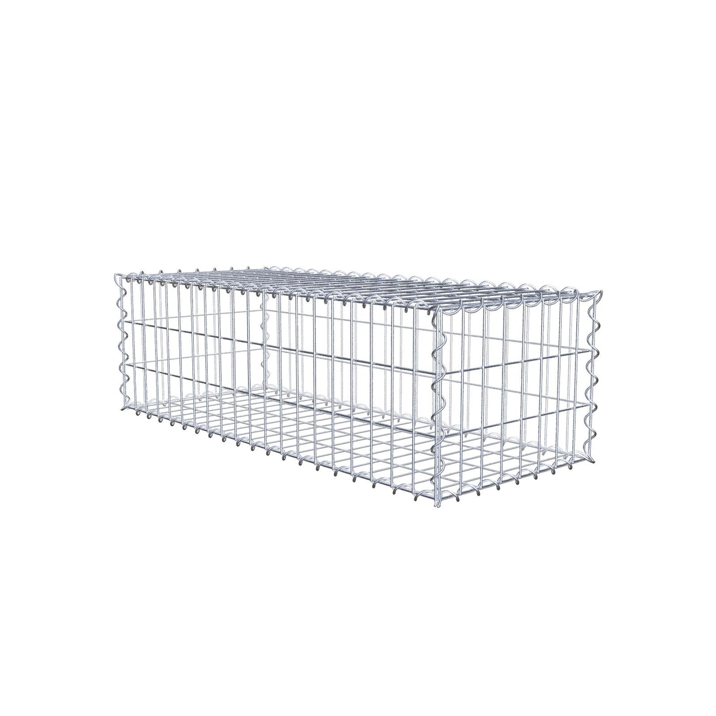 Schanskorf 100 cm x 30 cm x 40 cm (L x H x D), maaswijdte 5 cm x 10 cm, spiraalvormig