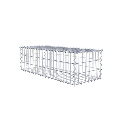 Schanskorf 100 cm x 30 cm x 40 cm (L x H x D), maaswijdte 5 cm x 10 cm, spiraalvormig