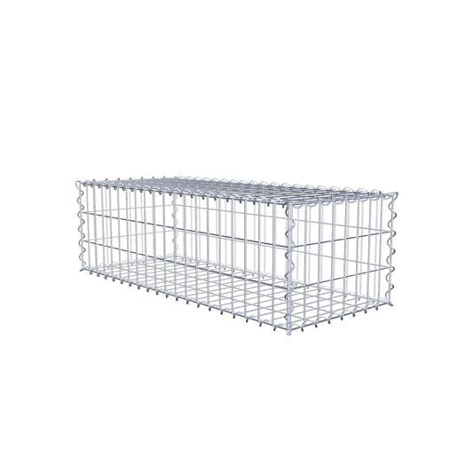 Gabbione 100 cm x 30 cm x 40 cm (L x H x P), maglia 5 cm x 10 cm, spirale