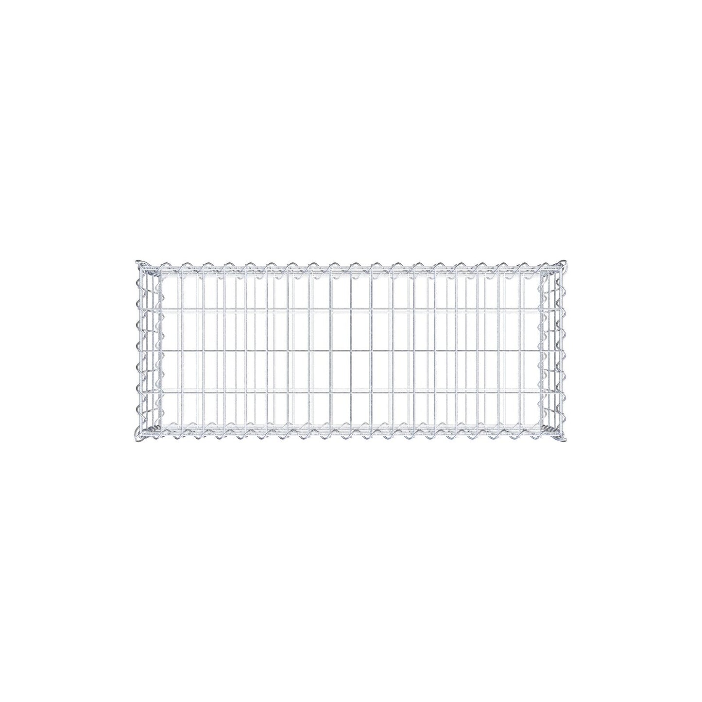 Schanskorf 100 cm x 30 cm x 40 cm (L x H x D), maaswijdte 5 cm x 10 cm, spiraalvormig