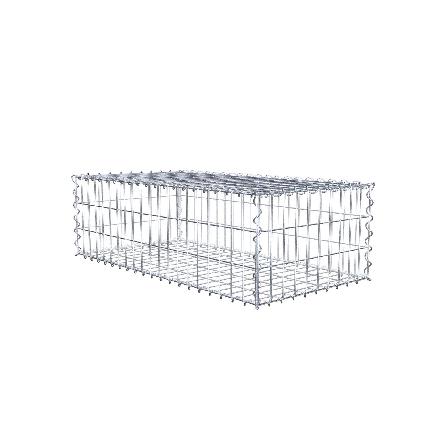 Gabion 100 cm x 30 cm x 50 cm (L x H x D), maskstorlek 5 cm x 10 cm, spiral