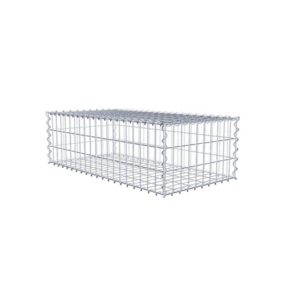 Gabion 100 cm x 30 cm x 50 cm (L x H x D), maskstorlek 5 cm x 10 cm, spiral