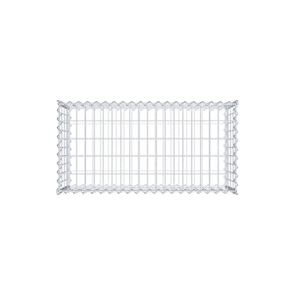 Gabion 100 cm x 40 cm x 50 cm (L x H x D), maskstorlek 5 cm x 10 cm, spiral